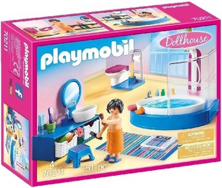 Playmobil Dollhouse 70211 badkamer met ligbad