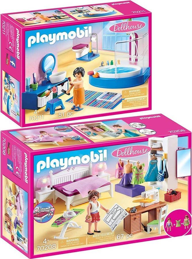 PLAYMOBIL Dollhouse Set van 2 onderdelen 70208 + 70211
