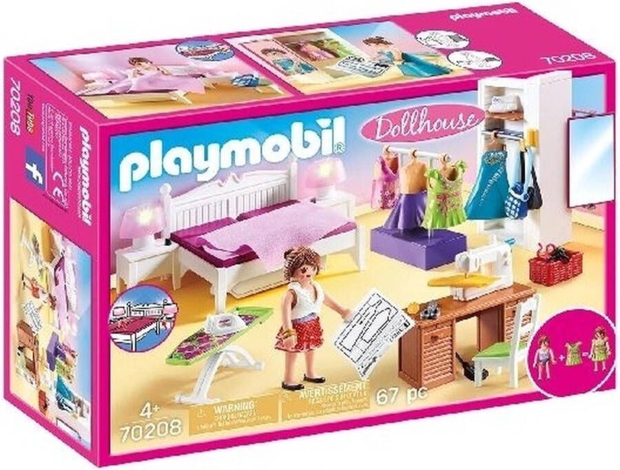 Playmobil Â Dollhouse 70208 slaapkamer met mode ontwerphoek