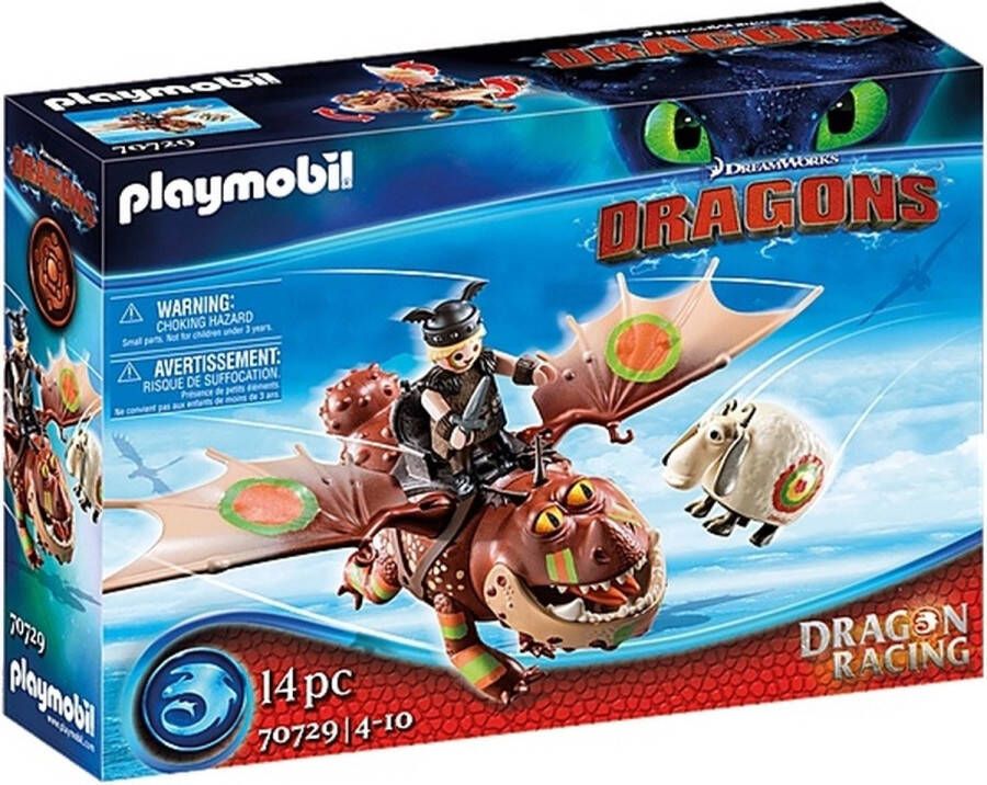 PLAYMOBIL Dragons Dragon Racing: Vissenpoot en Speknekje 70729