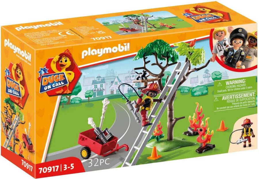 PLAYMOBIL Duck On Call Brandweeractie. Red de kat! 70917