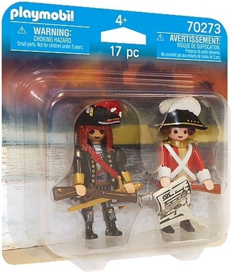 PLAYMOBIL Duo Packs Piratenkapitein en Roodroksoldaat 70273