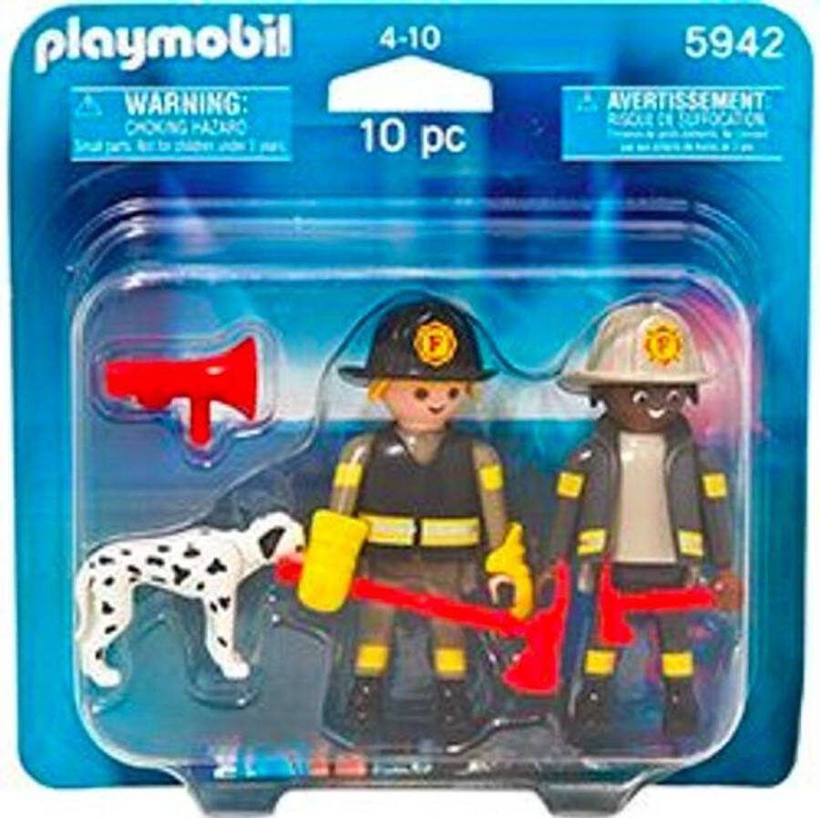 PLAYMOBIL DuoPack 2 Brandweermannen en Reddingshond 5942