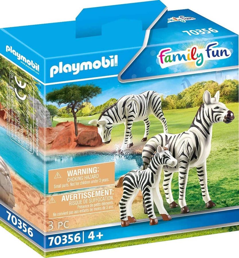 PLAYMOBIL Family Fun 2 Zebra&apos;s Met Baby 70356