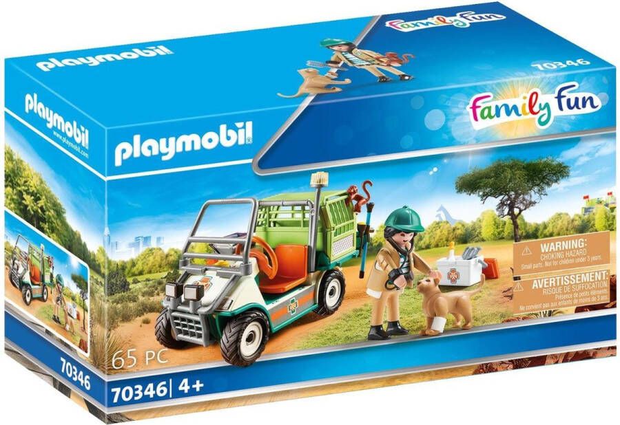 PLAYMOBIL Family Fun Dierenverzorger Met Voertuig 70346