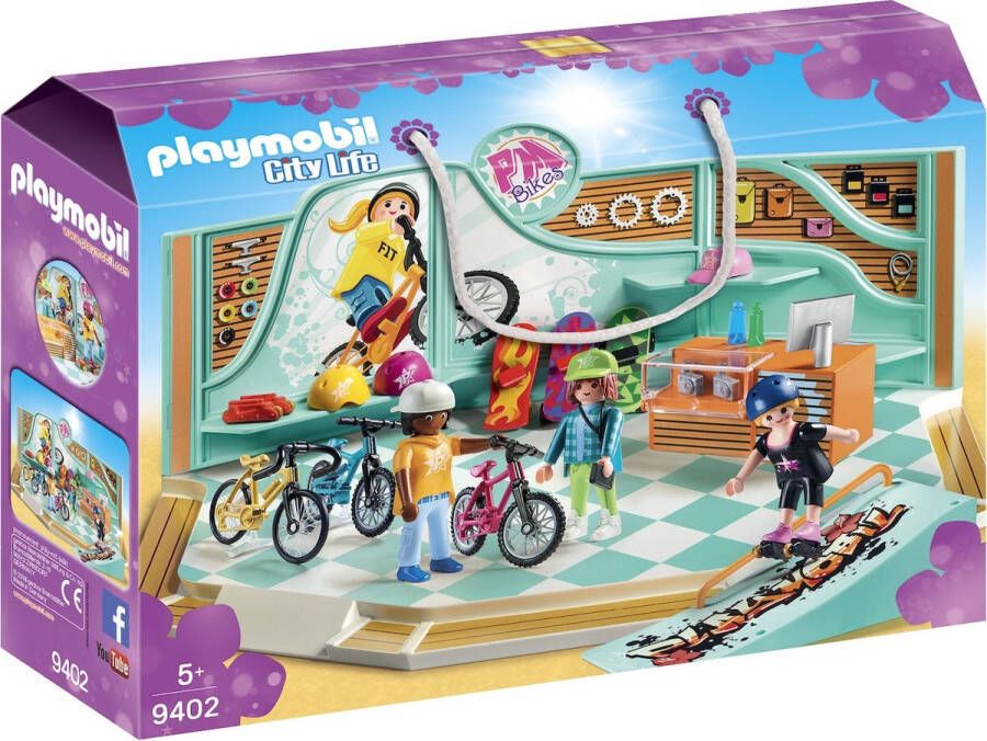 Playmobil Â City Life 9402 fiets- en skatewinkel