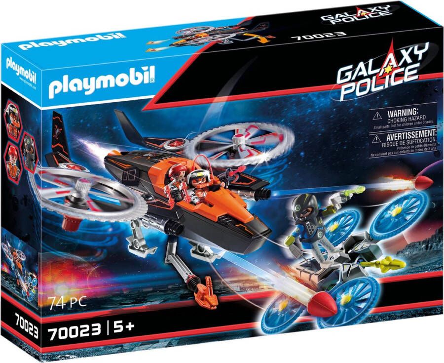 PLAYMOBIL Galaxy Police Piratenhelikopter 74-delig (70023)