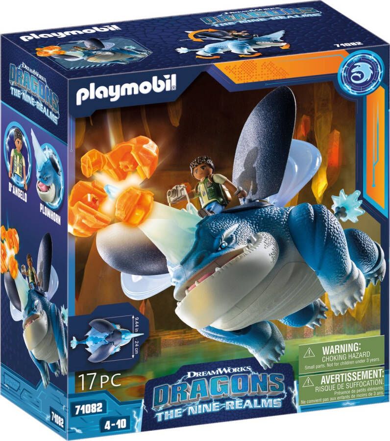 PLAYMOBIL How To Train Your Dragon Dragons: The Nine Realms Plowhorn & D'Angelo 71082