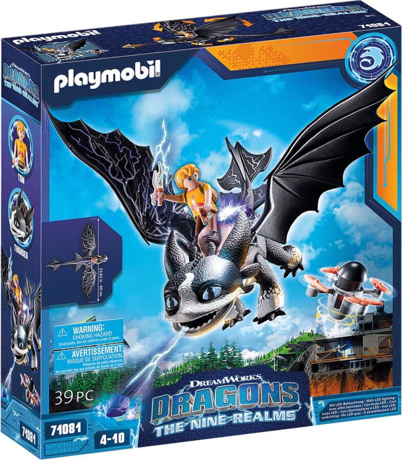 PLAYMOBIL How To Train Your Dragon Dragons: The Nine Realms Thunder & Tom 71081