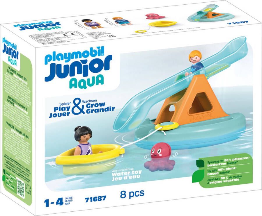 Playmobil Junior Aqua Zwemeiland met waterglijbaan 71687