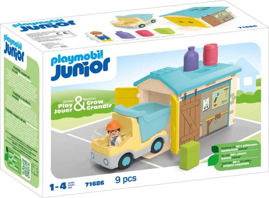 Playmobil Junior Werkman met sorteer-garage 71686