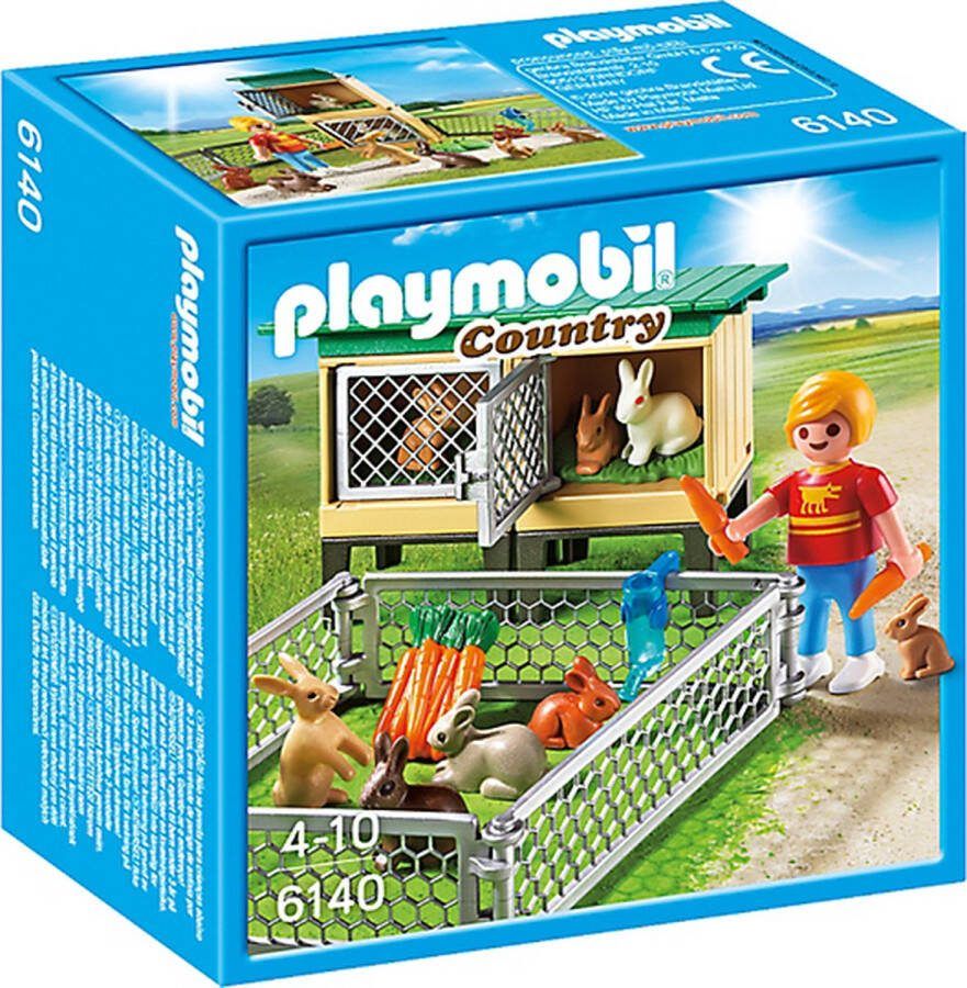 PLAYMOBIL Konijnenhok met buitenren 6140