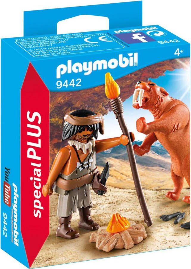 PLAYMOBIL Neanderthaler met sabeltandtijger 9442