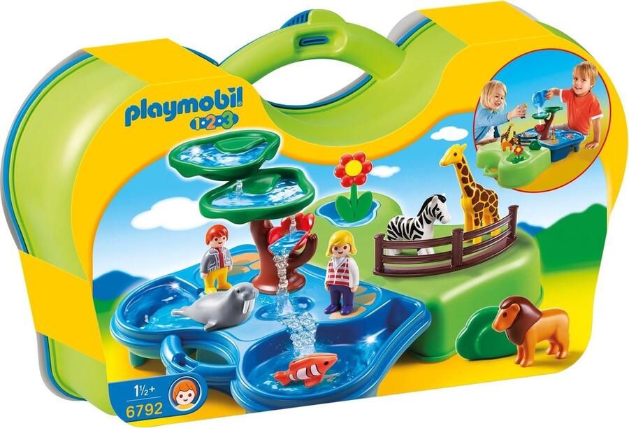 PLAYMOBIL Meeneem dierentuin met waterpartij Zoo transportable avec bassins aquatiques