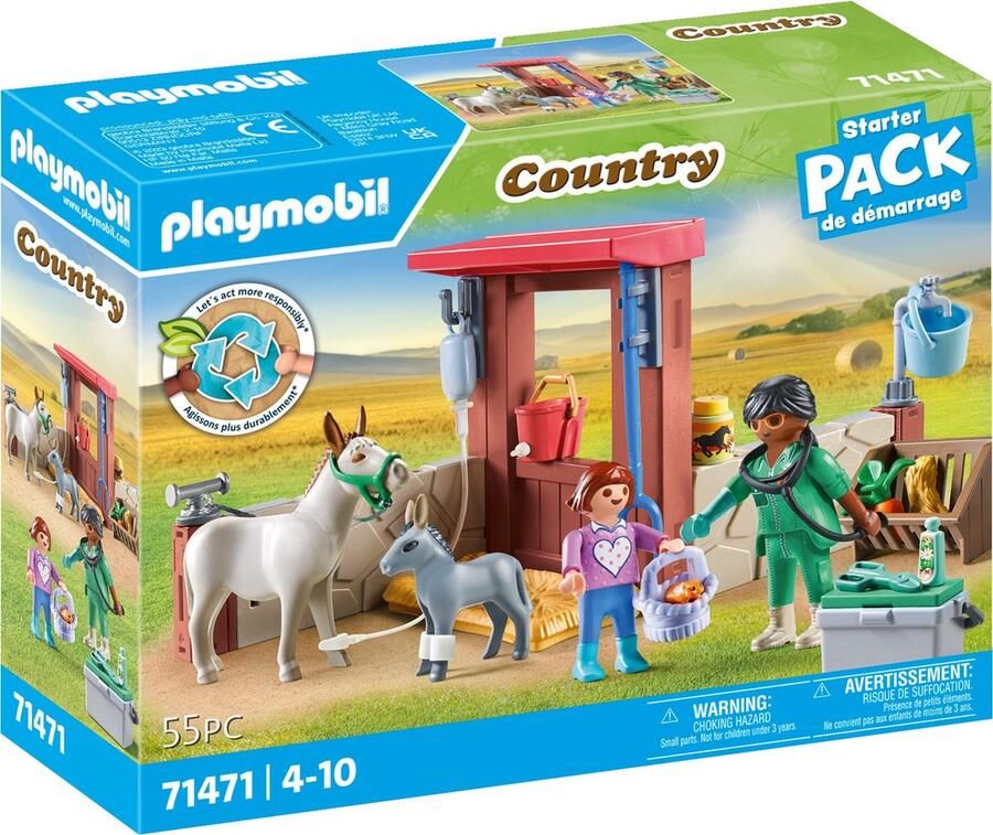 Coppens Playmobil Country 71471 Boerderij dierenarts met de ezels