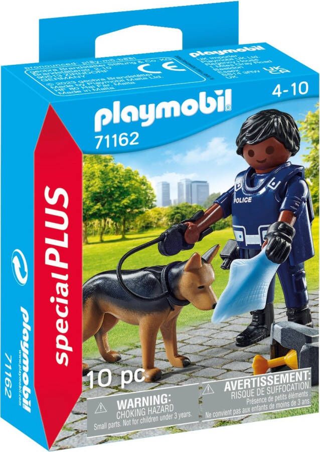 Playmobil special plus 71162 politieagent met speurhond