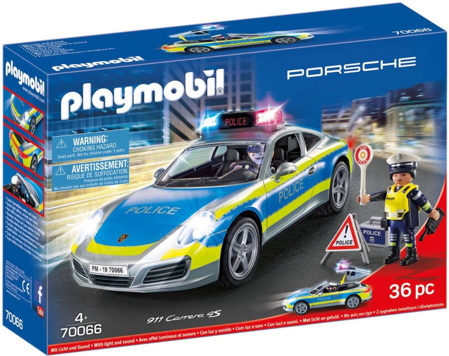 PLAYMOBIL Porsche 911 Carrera 4S Politie wit 70066