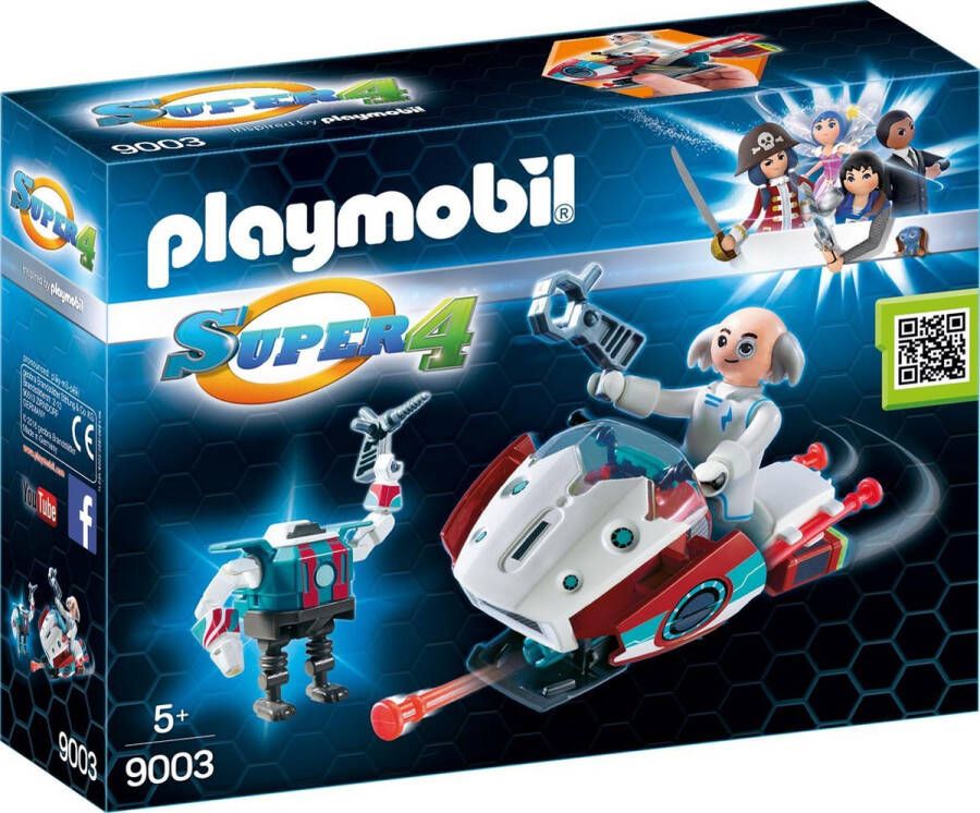 PLAYMOBIL Skyjet met Dr. X & robot Sky Jet et Docteur X