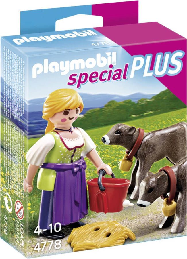 PLAYMOBIL Special Plus Boerin met kalfjes 4778
