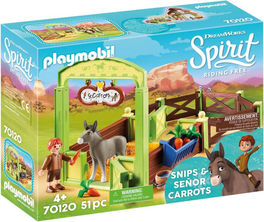 Playmobil Â Spirit 70120 Knip en Meneer Worteltjes met paardenbox