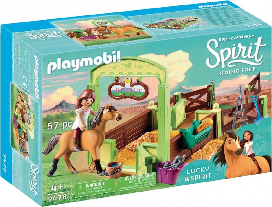 Playmobil Spirit 9478 Lucky en Spirit met paardenbox