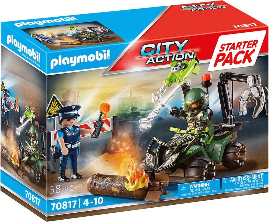 PLAYMOBIL Starterpack City Action Politie: gevarentraining 70817