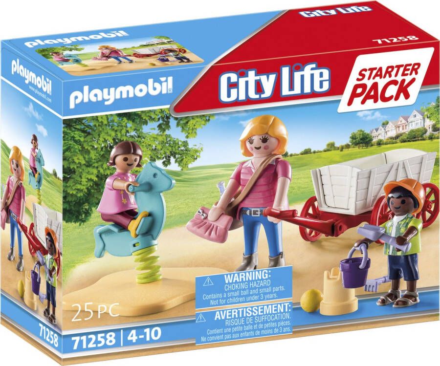 Playmobil City Life 71258 starterpack opvoeder met bolderwagen