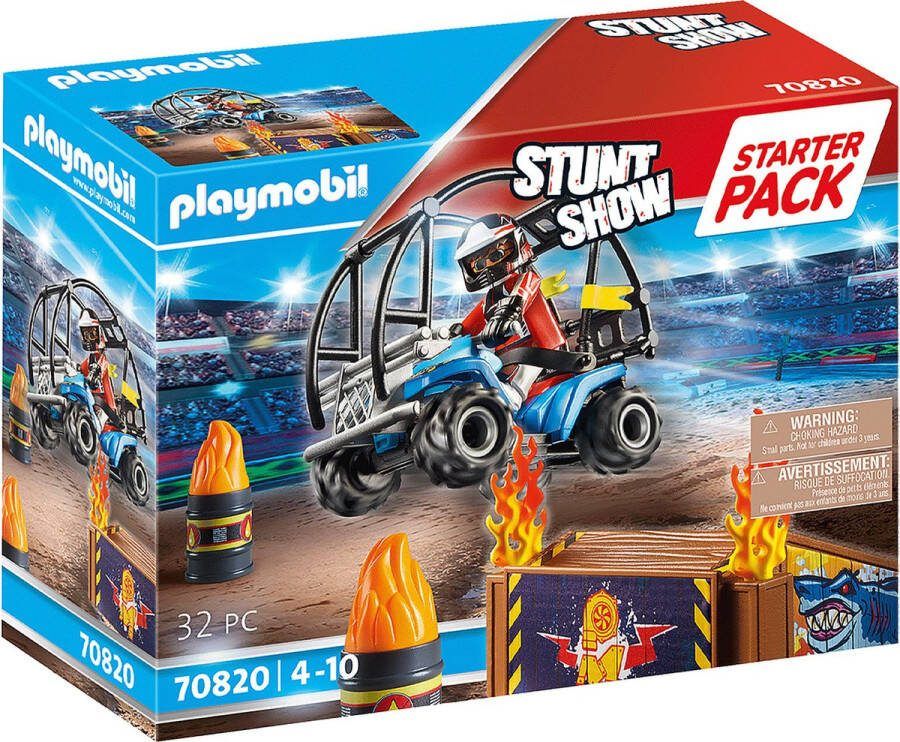 PLAYMOBIL Stuntshow Starterpack quad met vuurhelling (70820)