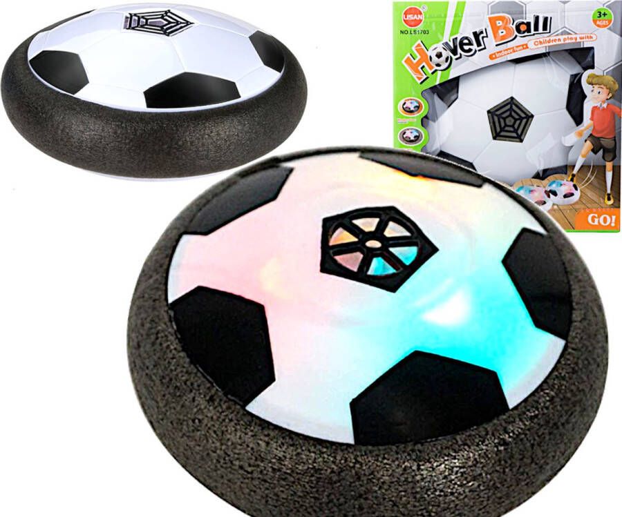 Playos Hoverball 19 cm met Licht Speelgoed Bal Binnen Speelgoed Zwevende Bal Binnen Voetbal Airvoetbal