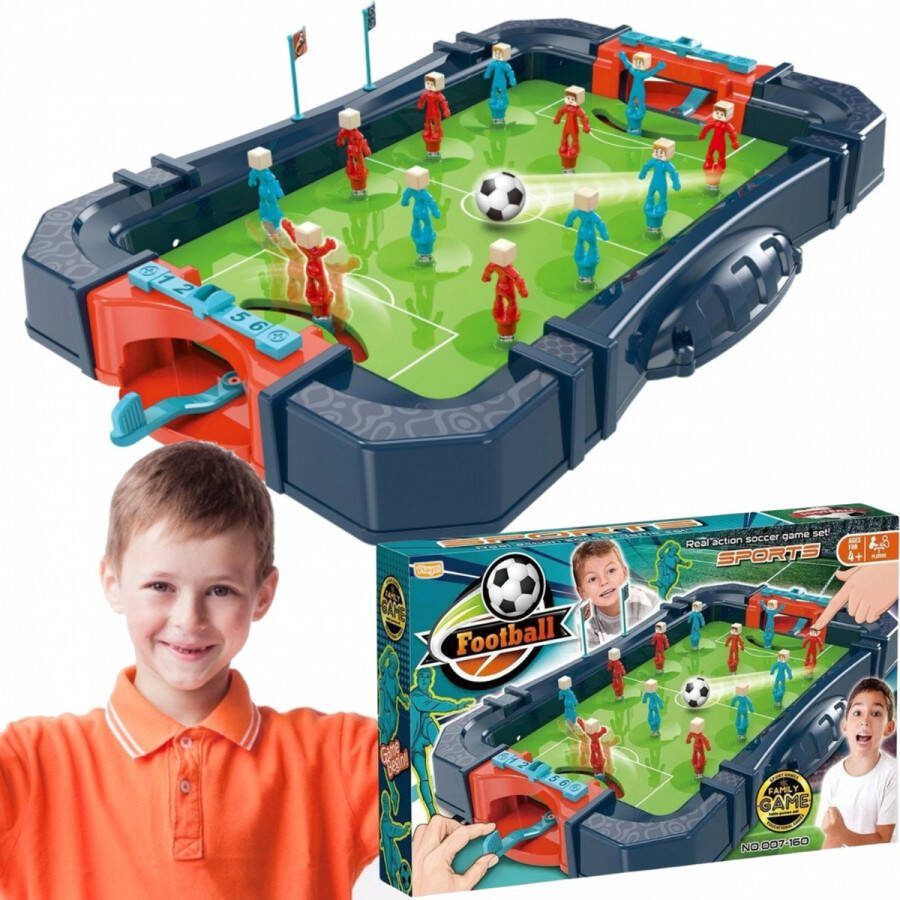Playos Mini Tafelvoetbal Voetbal Spel Voetbalspel Bordspel Speelgoed Jongens en Meiden Actiespel Arcade