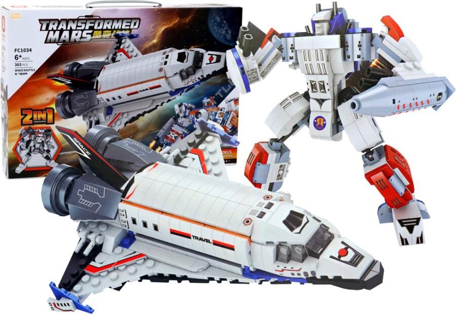 Playos Robot Transformers 363 Delig Ruimte #3 Ruimteschip Constructiespeelgoed Bouwblokken Bouwen Constructieblokken Bouwpakket Bouwset 3D Puzzel