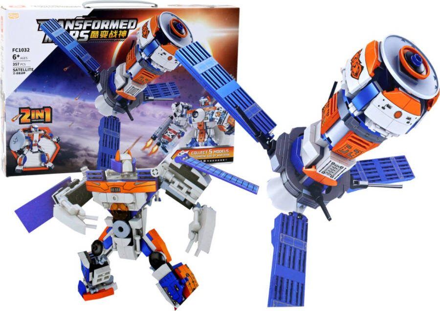 Playos Robot Transformers 357 Delig Ruimte #5 Ruimteschip Constructiespeelgoed Bouwblokken Bouwen Constructieblokken Bouwpakket Bouwset 3D Puzzel