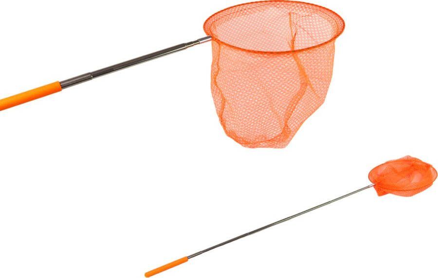 Playos Telescopisch Insectennet Oranje tot 85 cm Buitenspeelgoed Insecten Speelgoed Vlindernet Visnet Kinderen Schepnet Insectenvanger