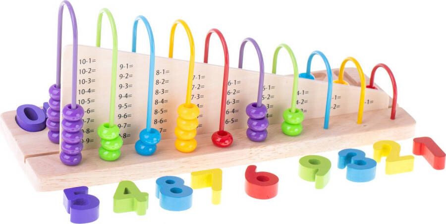 Playos Telraam met Sommen Cijfers 3 in 1 Houten Telraam Abacus Leren Rekenen Educatief Speelgoed Montessori Speelgoed