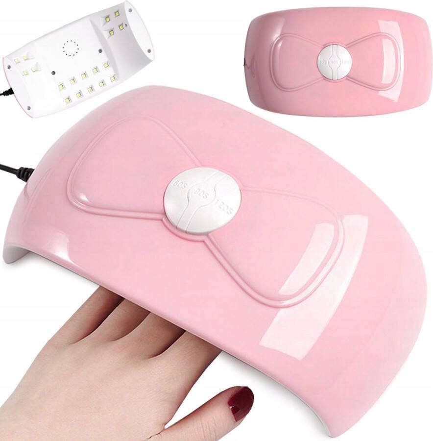 Playos UV LED Lamp Roze Bewegingssensor 18 leds met 3 Timers 60 90 120 Seconde 54W Nagels Nageldroger Nagellamp LED lamp nagels UV Lamp