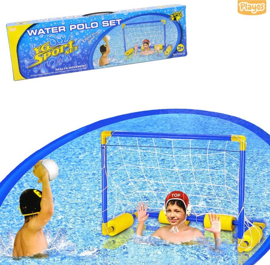 Playos Water Doeltjes 68 x 44 x 30 cm Inclusief Bal met Pompje Doeltjes voor Waterpolo Drijvende Doeltjes Pool Game Waterspeelgoed Zwembad Speelgoed