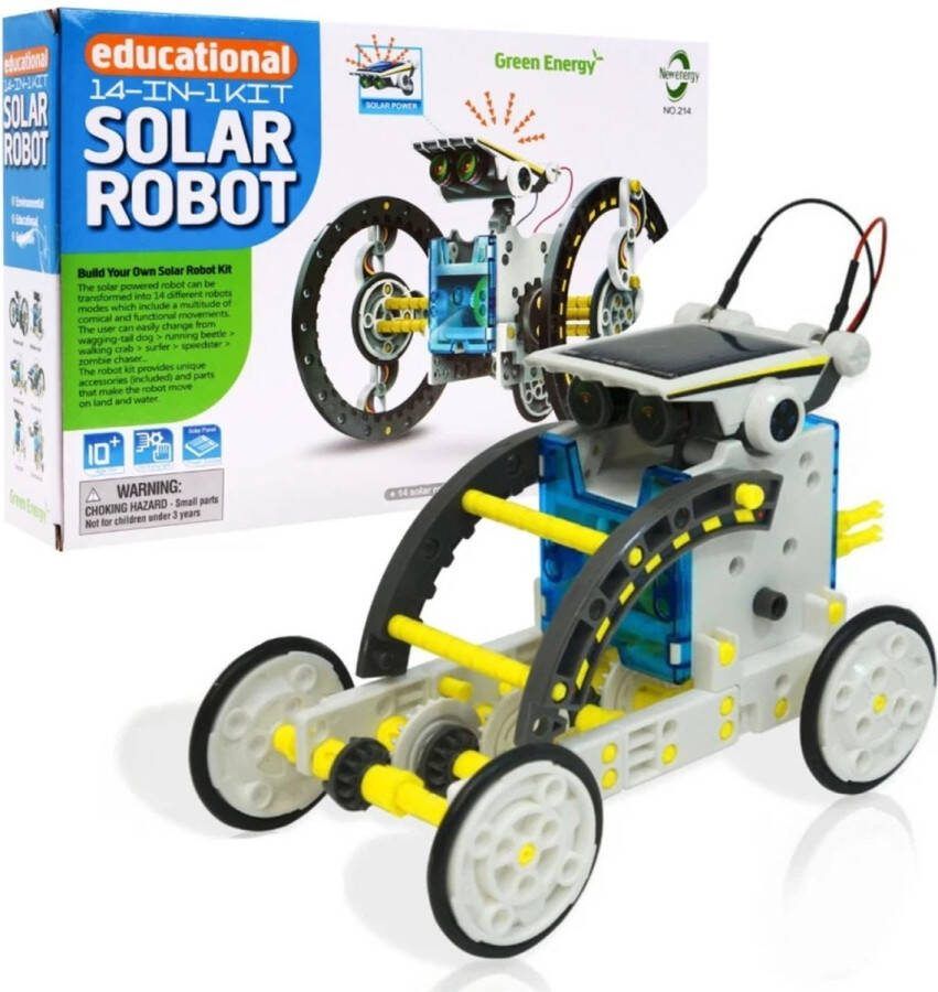 Playos Zonne-energie Voertuigen 14 in 1 Robot STEM Speelgoed Educatief Technisch Speelgoed Bouwen Constructiespeelgoed -Groene Energie