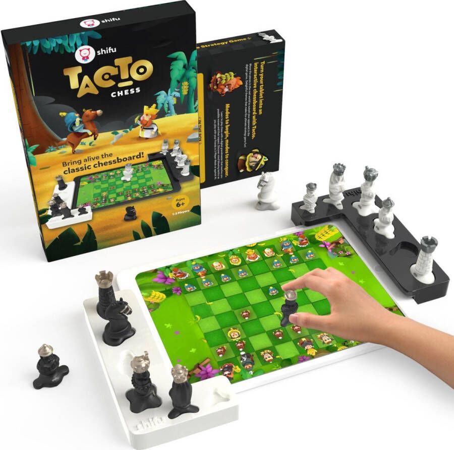 PlayShifu Tacto Chess by (met app) Interactieve schaakbordset Strategische spel voor kinderen van 6-10 jaar (tablet niet inbegrepen)