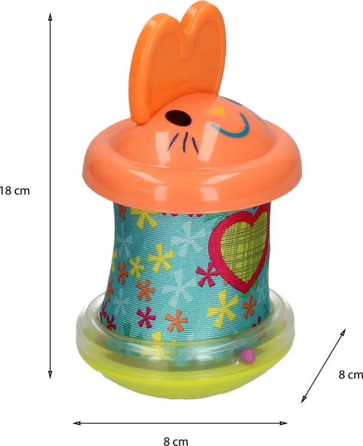 Playskool Wiebelkonijn voor Babys vanaf 3 Maanden 15x8x18cm Oranje | Babyspeelgoed | Motorische ontwikkeling | Baby Motoriek