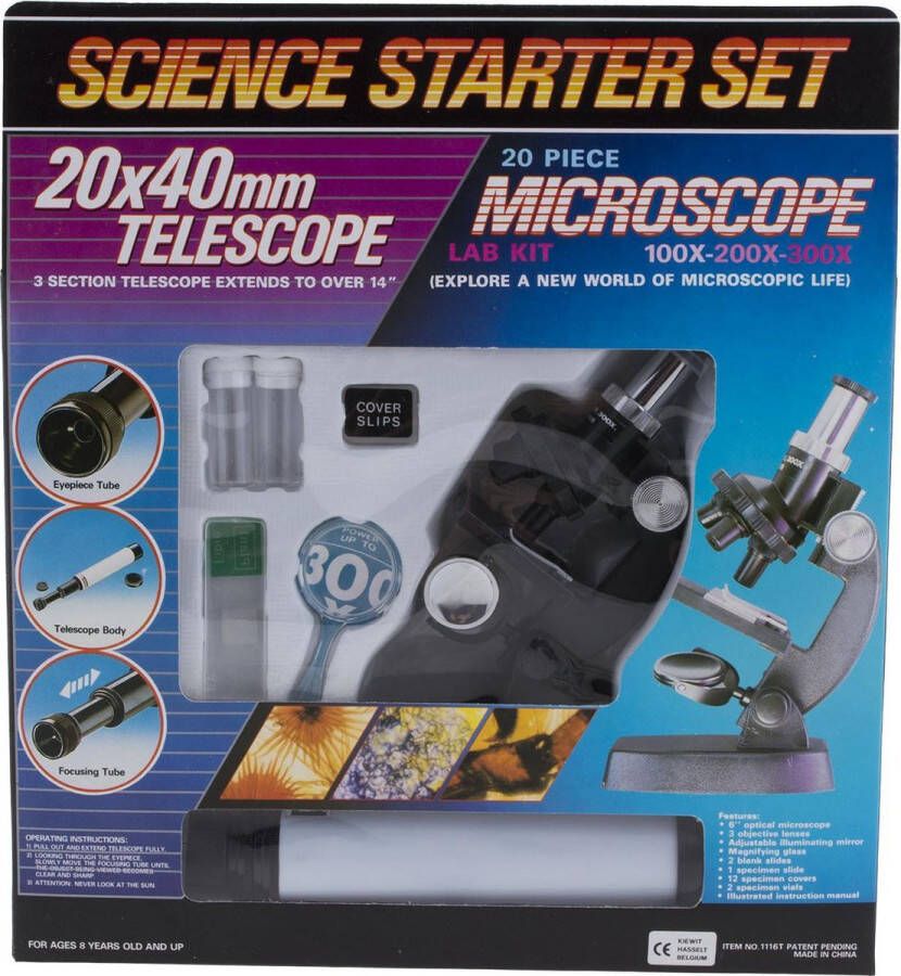 Playtime Microscoop + telescoop starter set 20 delig