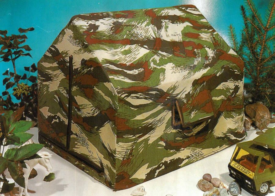 Playtime Speeltent voor soldaten poppen of action heroes 40 x 40 x 45 cm camouflagekleuren
