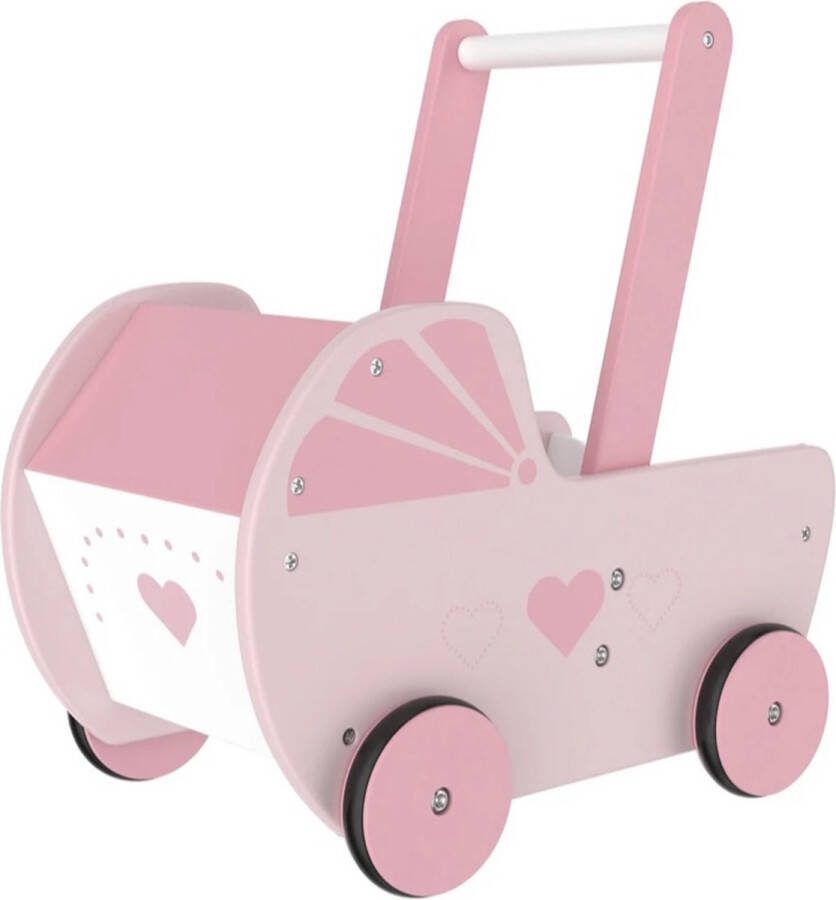 Playtive Poppenwagen Houten Kinderwagen Speelpop Kinderbed Kinderspeelgoed meisjes Poppen Roze