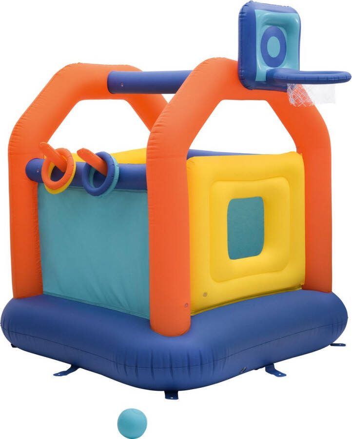 Playtive Springkussen 14-delig met basketbalkorf en werpspel ca. B 160 x H 180 x D 160 cm VI Online s