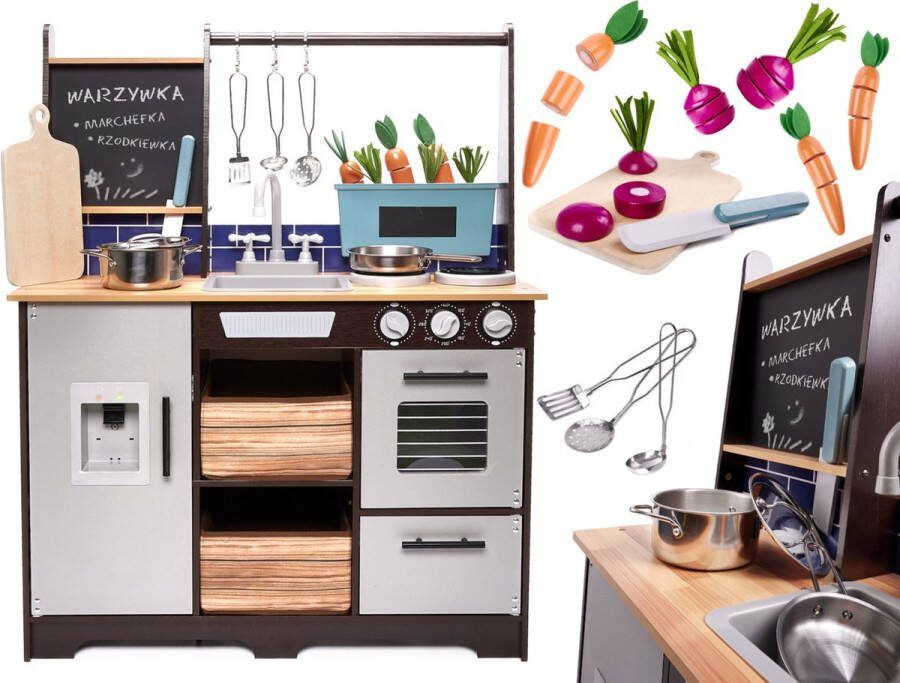 Playwell Houten kinderkeuken MDF met accessoires LOFT XXL 96cm