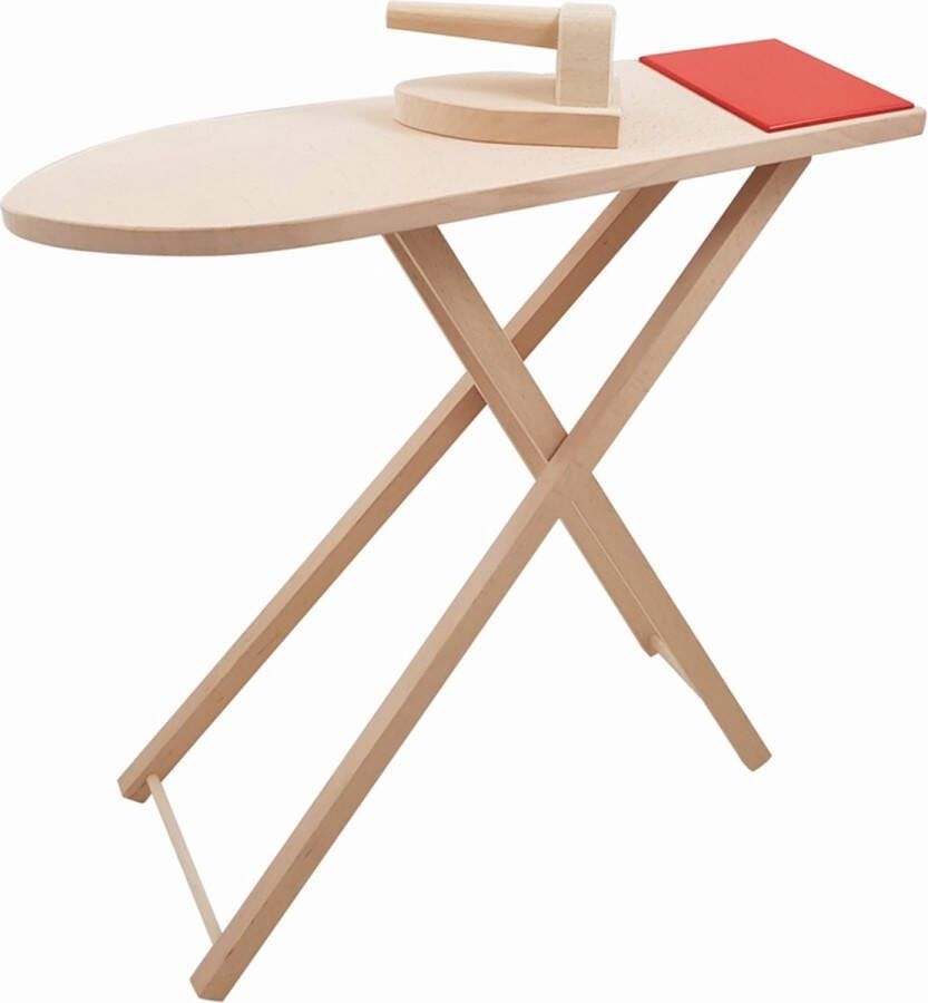 Playwood ongelakte Houten strijkplank met strijkbout Speelgoed strijkplank