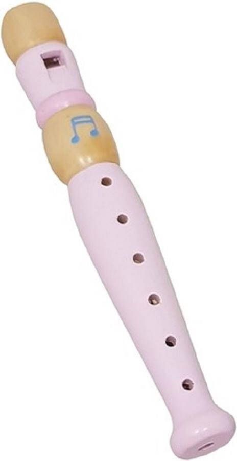 Playwood Roel Blokfluit roze hout speelgoed muziekinstrument