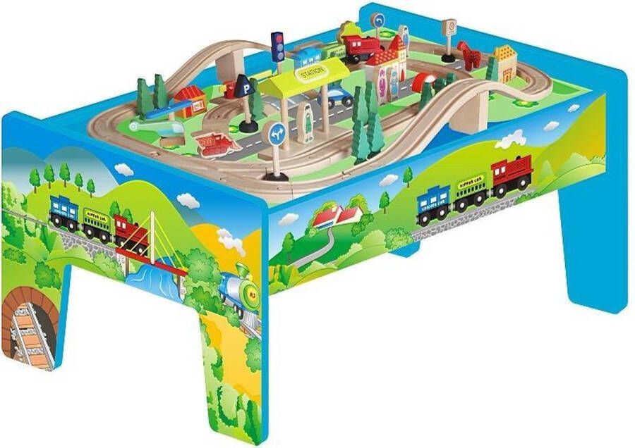 Playwood Treinset 70-delig inclusief tafel (universeel)