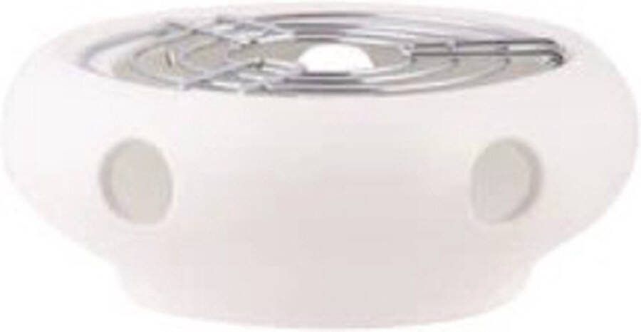 Plint theepot verwarmer theelichtje in de kleur Wit 15 5 cm