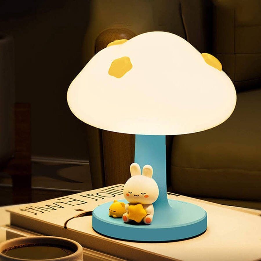 Pluis Vriendjes Kinder nachtlampje Konijn USB oplaadbaar kinderlampje| LED Nachtlampje Babykamer verlichting Kindvriendelijk Lapin