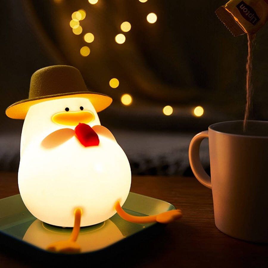 Pluis Vriendjes Kinder nachtlampje Oplaadbaar kinderlampje LED Eend USB oplaadbaar Dimbaar Babykamer verlichting